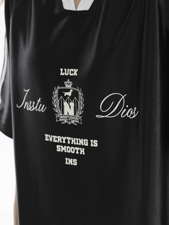 INSstudios Contrast Striped V-neck Soccer Jersey | Face 3 Face