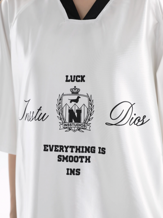 INSstudios Contrast Striped V-neck Soccer Jersey | Face 3 Face