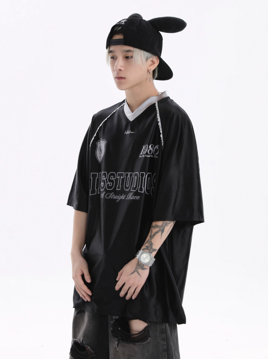INSstudios Lace Letters Logo Soccer Jersey | Face 3 Face