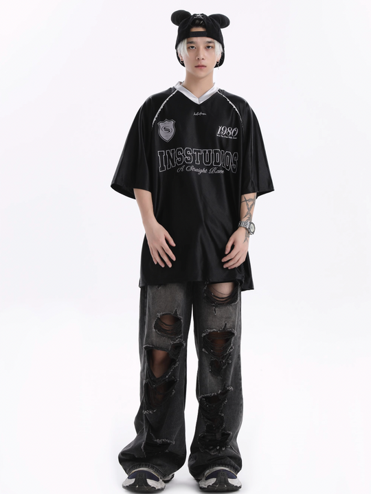 INSstudios Lace Letters Logo Soccer Jersey | Face 3 Face