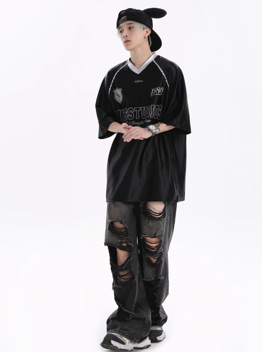 INSstudios Lace Letters Logo Soccer Jersey | Face 3 Face