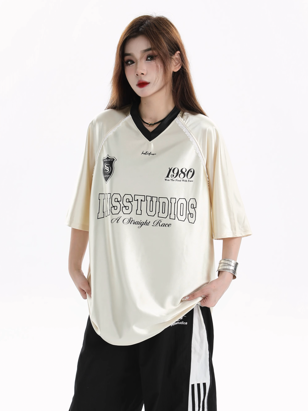 INSstudios Lace Letters Logo Soccer Jersey | Face 3 Face