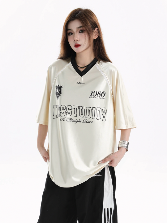 INSstudios Lace Letters Logo Soccer Jersey | Face 3 Face