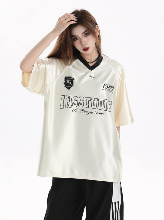 INSstudios Lace Letters Logo Soccer Jersey | Face 3 Face