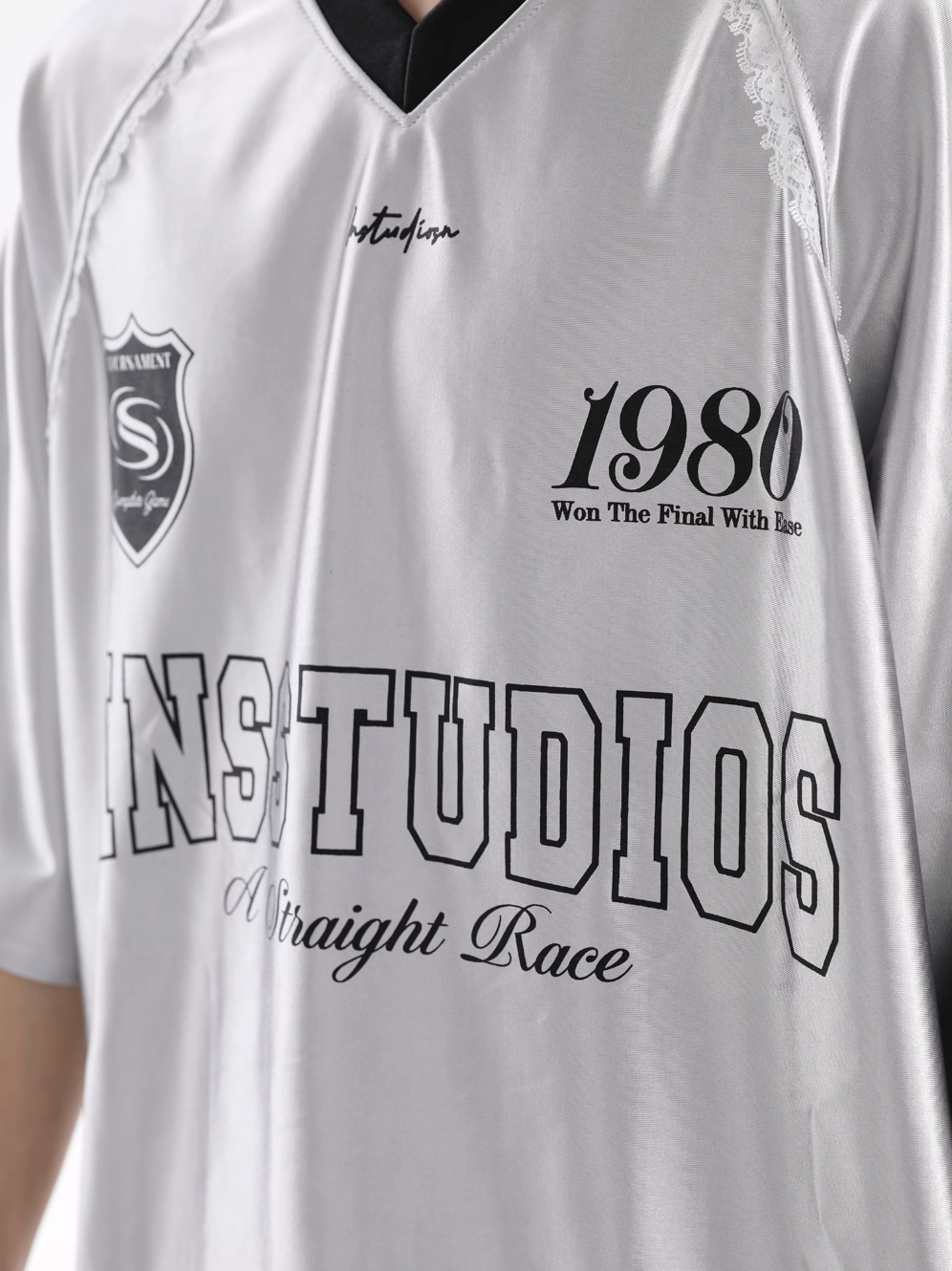 INSstudios Lace Letters Logo Soccer Jersey | Face 3 Face