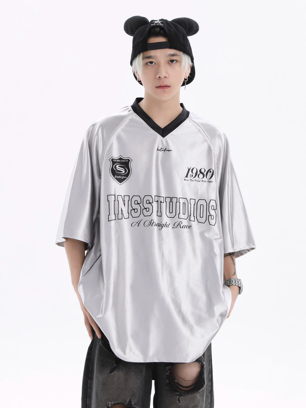 INSstudios Lace Letters Logo Soccer Jersey | Face 3 Face