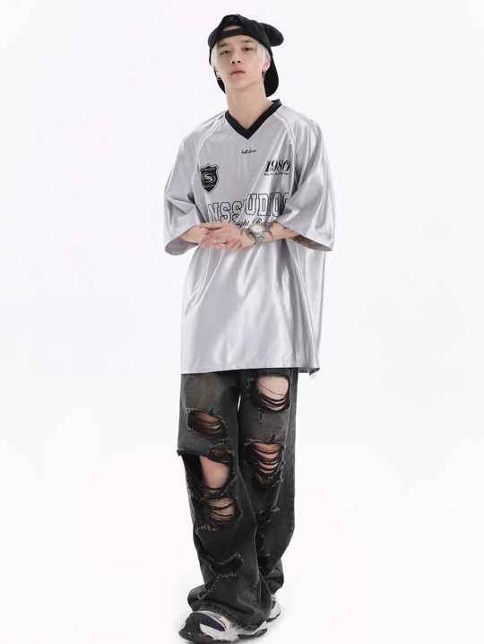 INSstudios Lace Letters Logo Soccer Jersey | Face 3 Face
