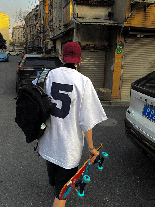 Aurocean Dirty Dye Aged Vintage Patch Embroidered Soccer Jersey Tee | Face 3 Face