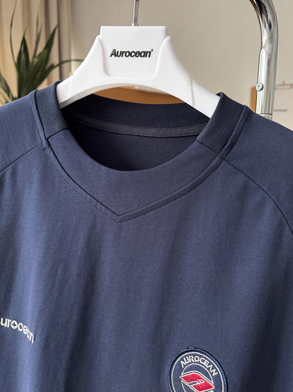 Aurocean Dirty Dye Aged Vintage Patch Embroidered Soccer Jersey Tee | Face 3 Face