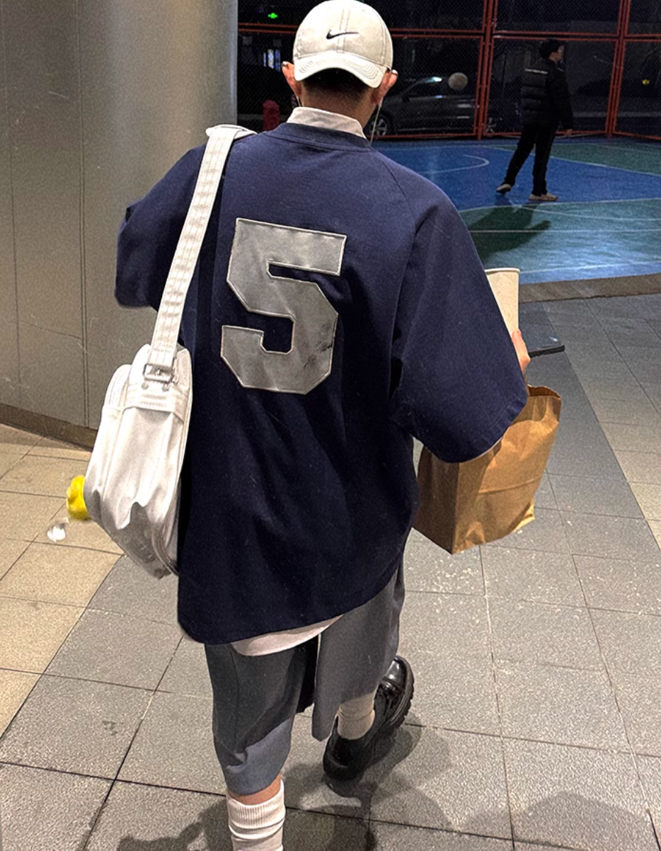 Aurocean Dirty Dye Aged Vintage Patch Embroidered Soccer Jersey Tee | Face 3 Face