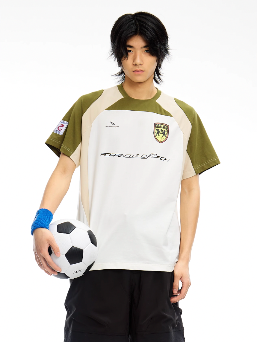 ARCH BY ROARINGWILD Roaring Beast Geometric Patchwork Soccer Jersey | Face 3 Face