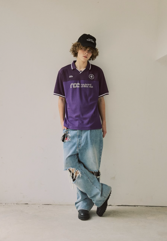 NORYBRAND Sports Club Mesh Patchwork Soccer Jersey Polo | Face 3 Face