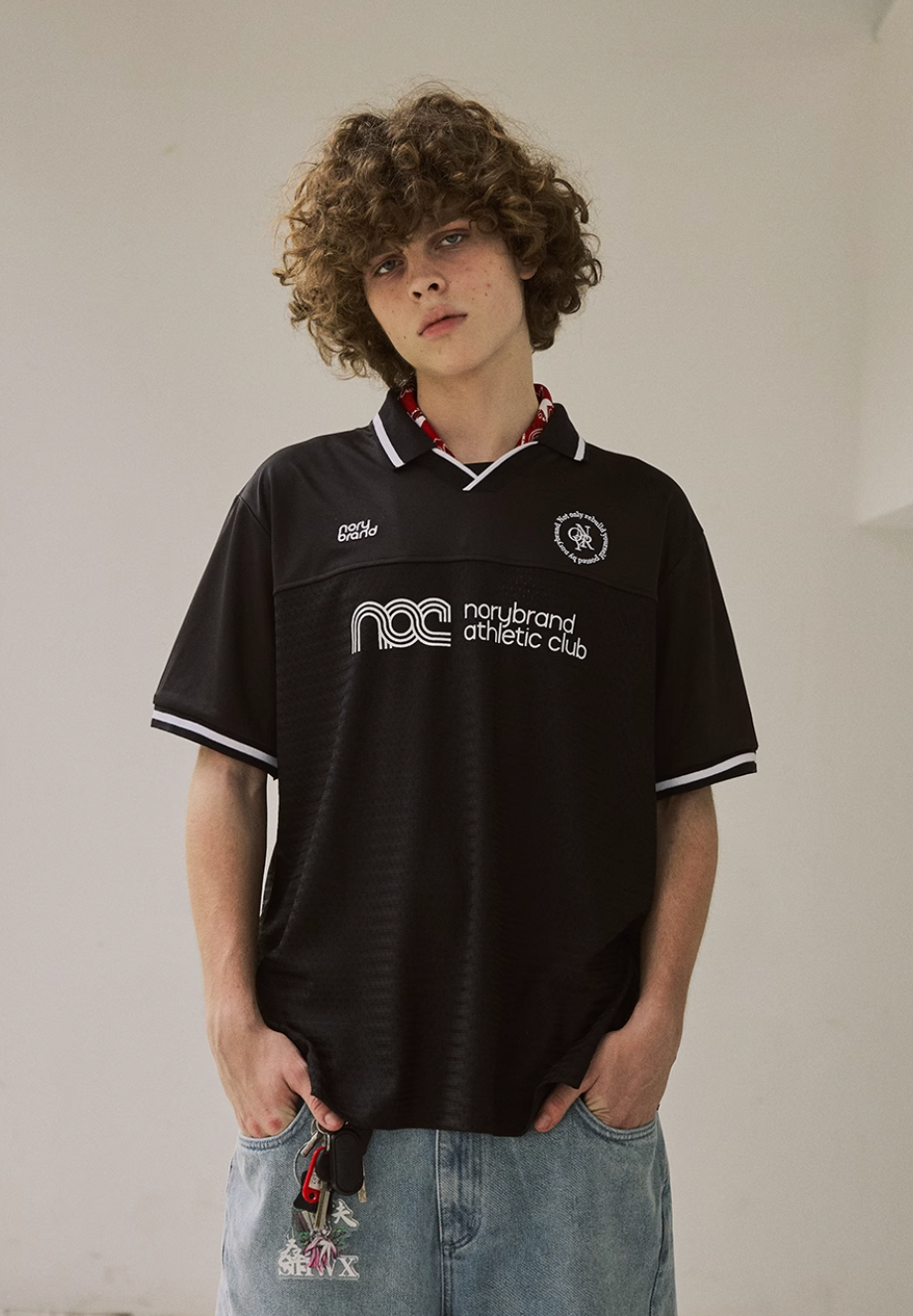 NORYBRAND Sports Club Mesh Patchwork Soccer Jersey Polo | Face 3 Face
