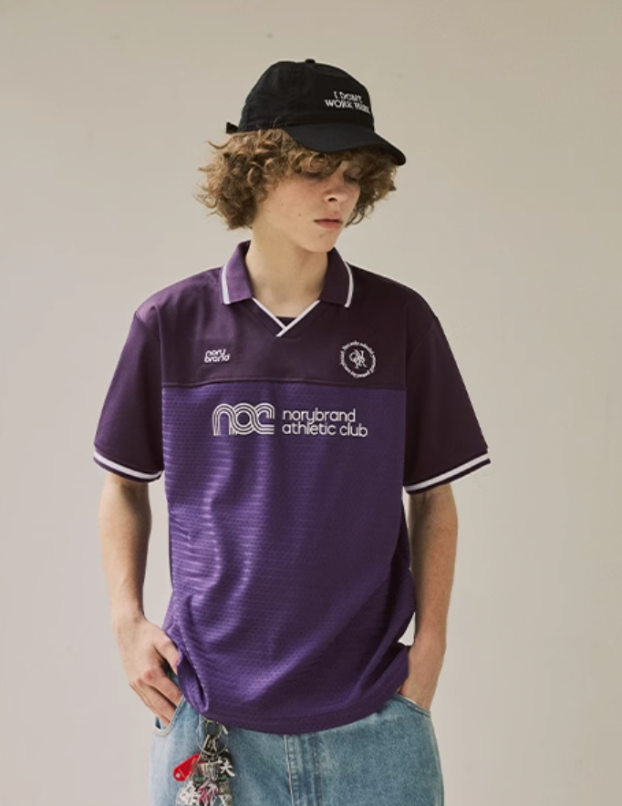 NORYBRAND Sports Club Mesh Patchwork Soccer Jersey Polo | Face 3 Face