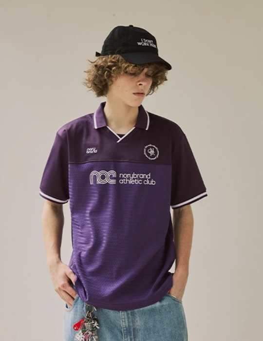 NORYBRAND Sports Club Mesh Patchwork Soccer Jersey Polo | Face 3 Face