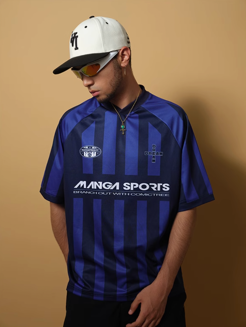 ComicTree C.t Striped V-Neck Soccer Jersey | Face 3 Face