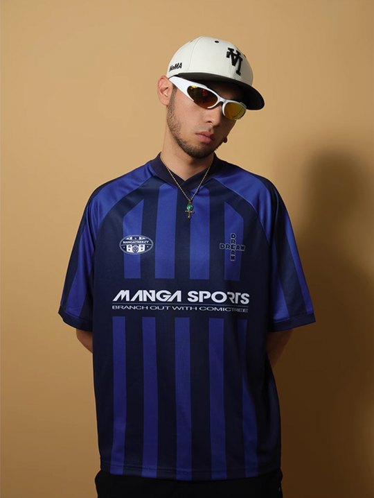 ComicTree C.t Striped V-Neck Soccer Jersey | Face 3 Face