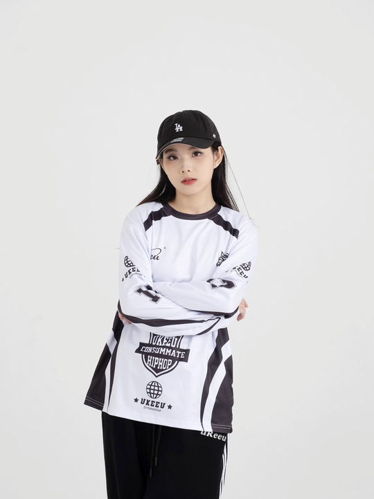 ukeeu Racing Print Long Sleeved Soccer Jersey | Face 3 Face