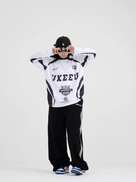 ukeeu Racing Print Long Sleeved Soccer Jersey | Face 3 Face