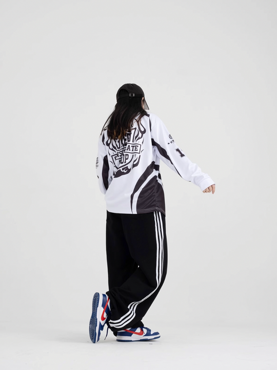 ukeeu Racing Print Long Sleeved Soccer Jersey | Face 3 Face