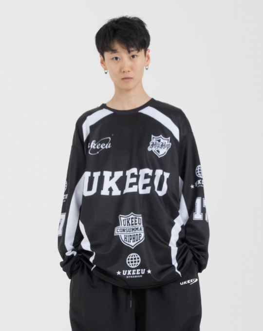 ukeeu Racing Print Long Sleeved Soccer Jersey | Face 3 Face