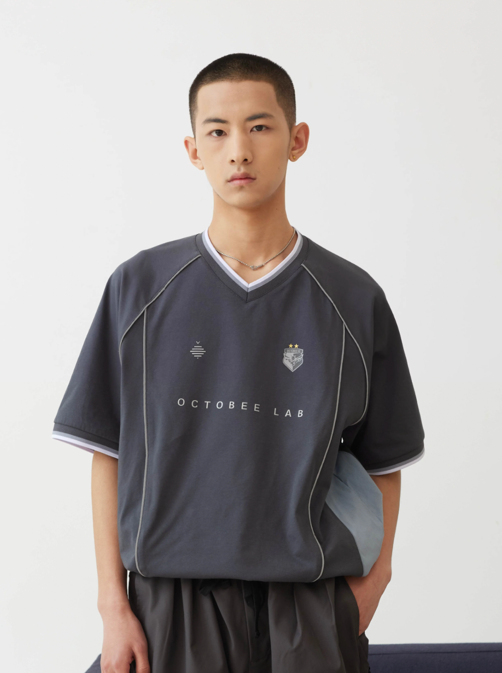 OCTOBEE LAB Patchwork Printed Soccer Jersey | Face 3 Face