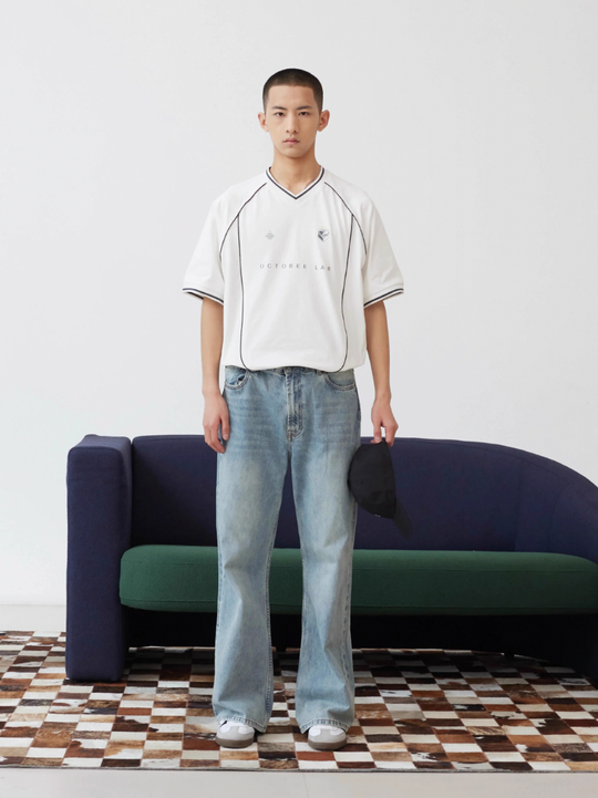 OCTOBEE LAB Patchwork Printed Soccer Jersey | Face 3 Face