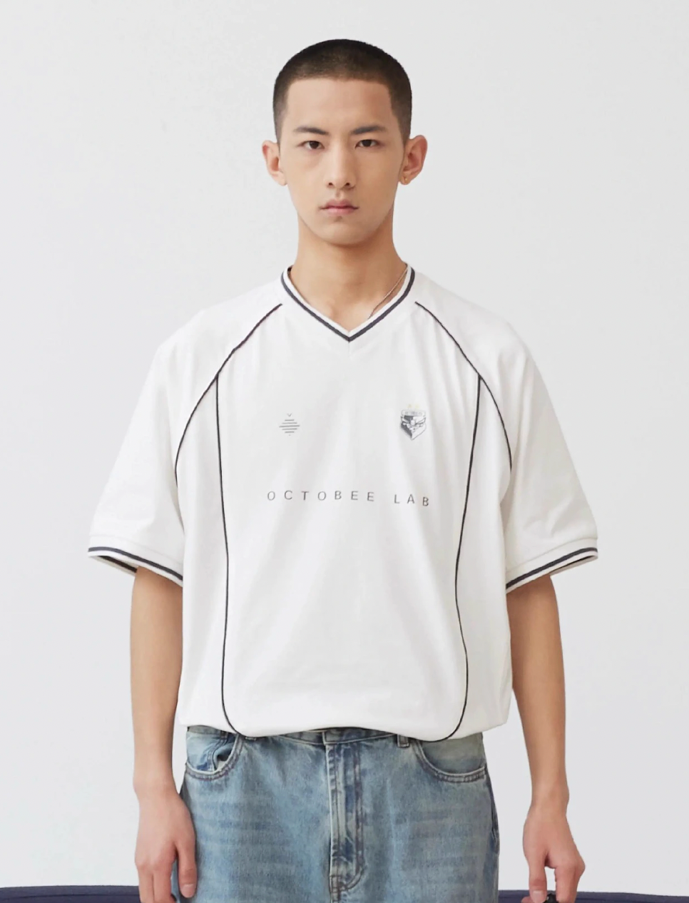 OCTOBEE LAB Patchwork Printed Soccer Jersey | Face 3 Face