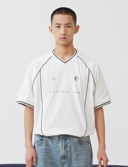 OCTOBEE LAB Patchwork Printed Soccer Jersey | Face 3 Face