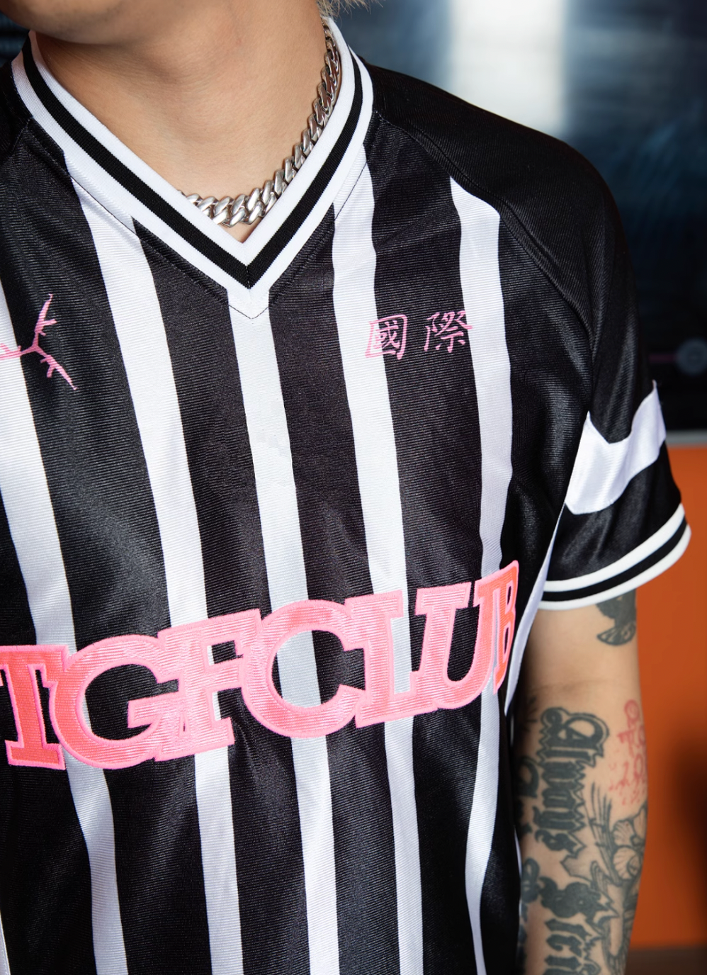 TGFCLUB Color Blocking Applique Embroidery Soccer Jersey | Face 3 Face