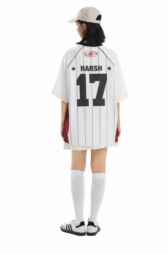 Harsh and Cruel Vintage Striped Patchwork Soccer Jersey Tee | Face 3 Face