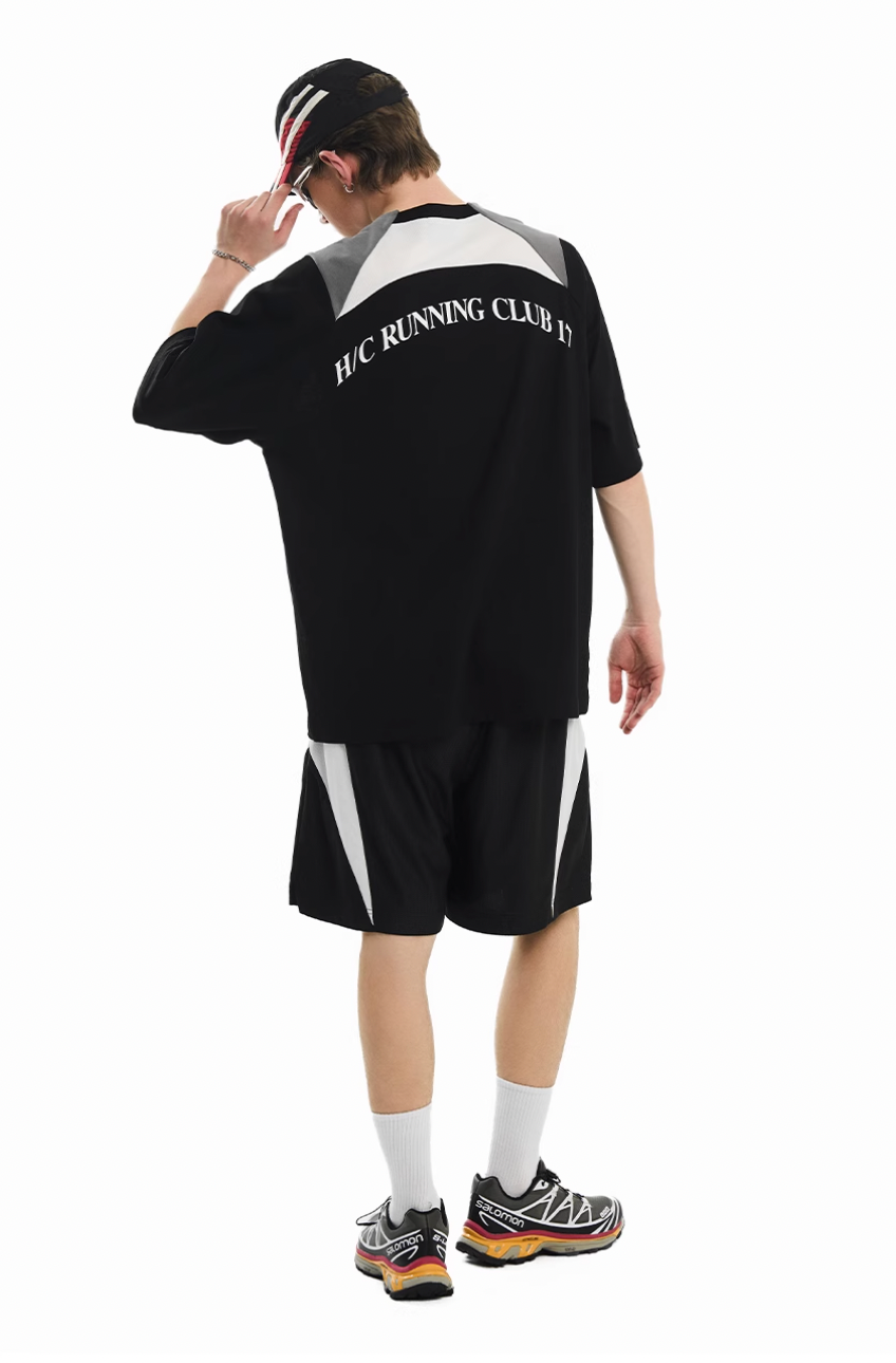 Harsh and Cruel Contrast Patchwork Racing Soccer Tee | Face 3 Face