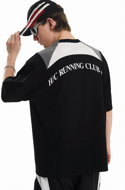Harsh and Cruel Contrast Patchwork Racing Soccer Tee | Face 3 Face