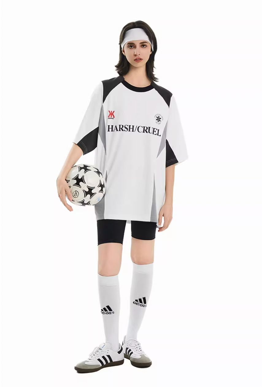 Harsh and Cruel Contrast Patchwork Racing Soccer Tee | Face 3 Face