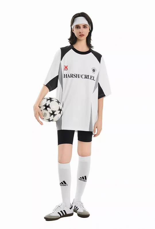 Harsh and Cruel Contrast Patchwork Racing Soccer Tee | Face 3 Face
