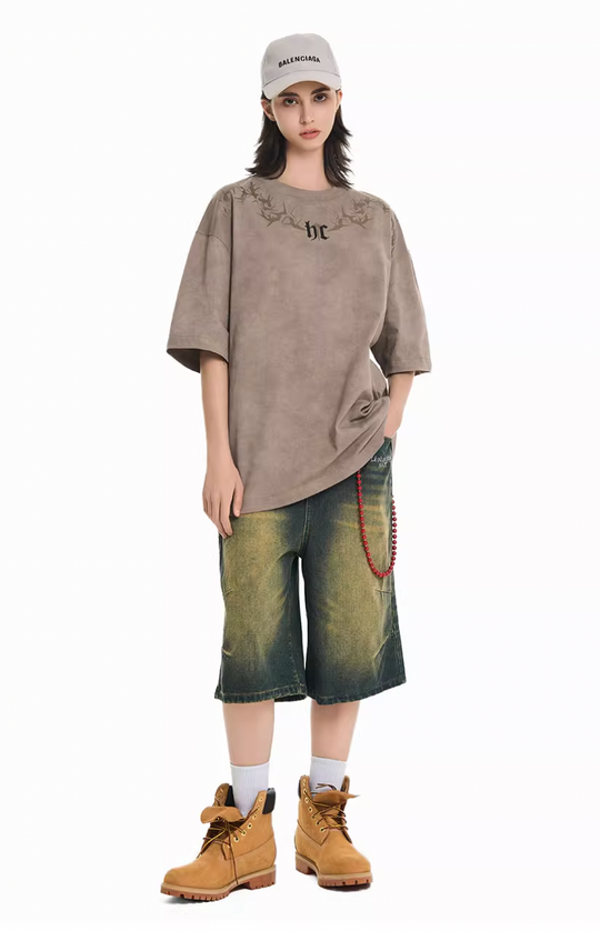 Harsh and Cruel Gothic Thorn Collar Logo Tee | Face 3 Face