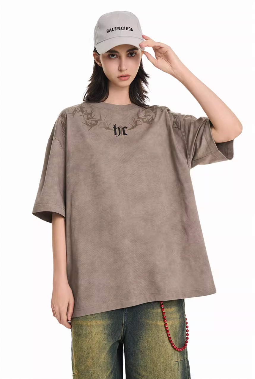 Harsh and Cruel Gothic Thorn Collar Logo Tee | Face 3 Face