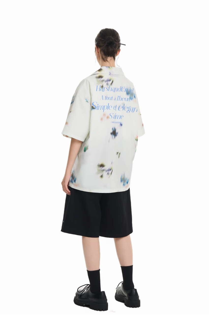 Harsh and Cruel Floral Oil Painting Cuban Shirt | Face 3 Face