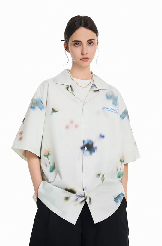 Harsh and Cruel Floral Oil Painting Cuban Shirt | Face 3 Face