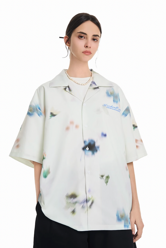 Harsh and Cruel Floral Oil Painting Cuban Shirt | Face 3 Face