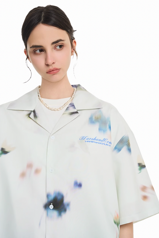 Harsh and Cruel Floral Oil Painting Cuban Shirt | Face 3 Face