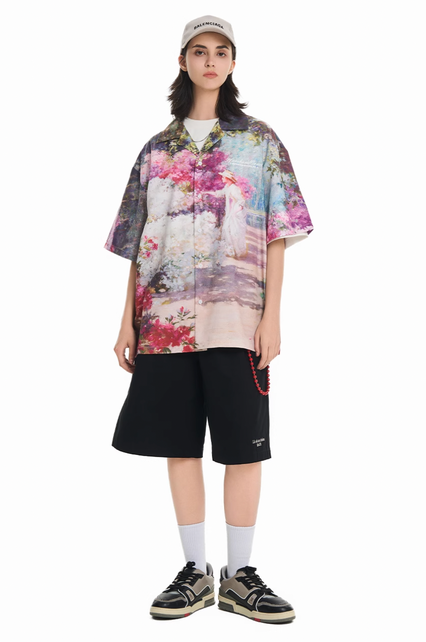 Harsh and Cruel Oil Painting Garden Cuban Shirt | Face 3 Face