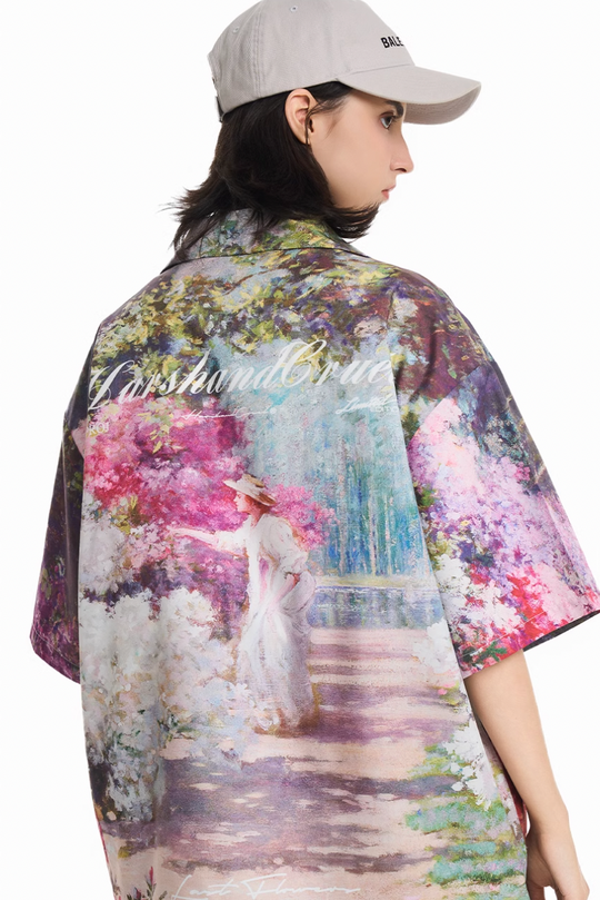 Harsh and Cruel Oil Painting Garden Cuban Shirt | Face 3 Face