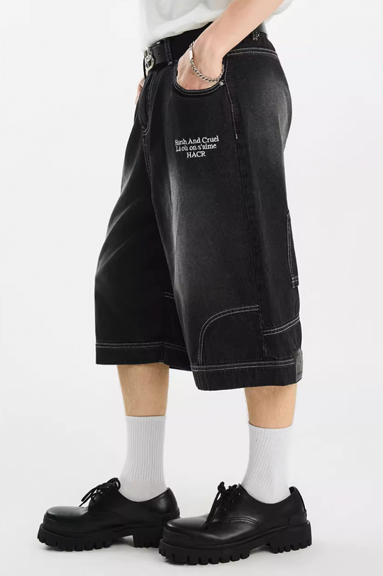 Harsh and Cruel Upside Down Pockets Jorts | Face 3 Face