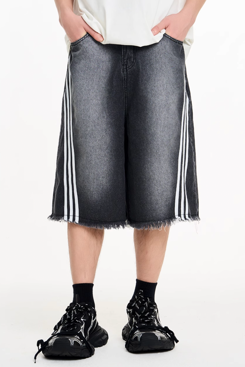 Harsh and Cruel Retro Striped Jorts | Face 3 Face