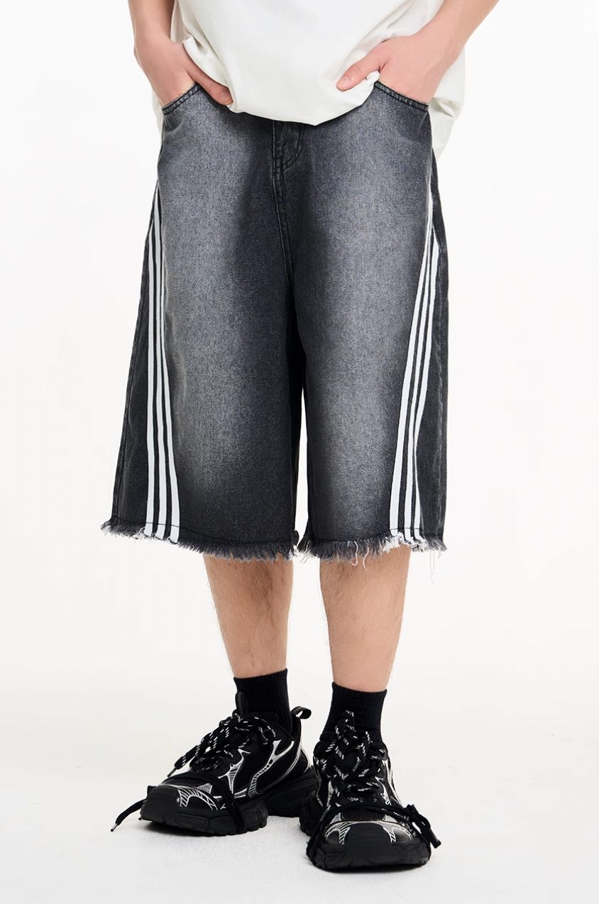 Harsh and Cruel Retro Striped Jorts | Face 3 Face