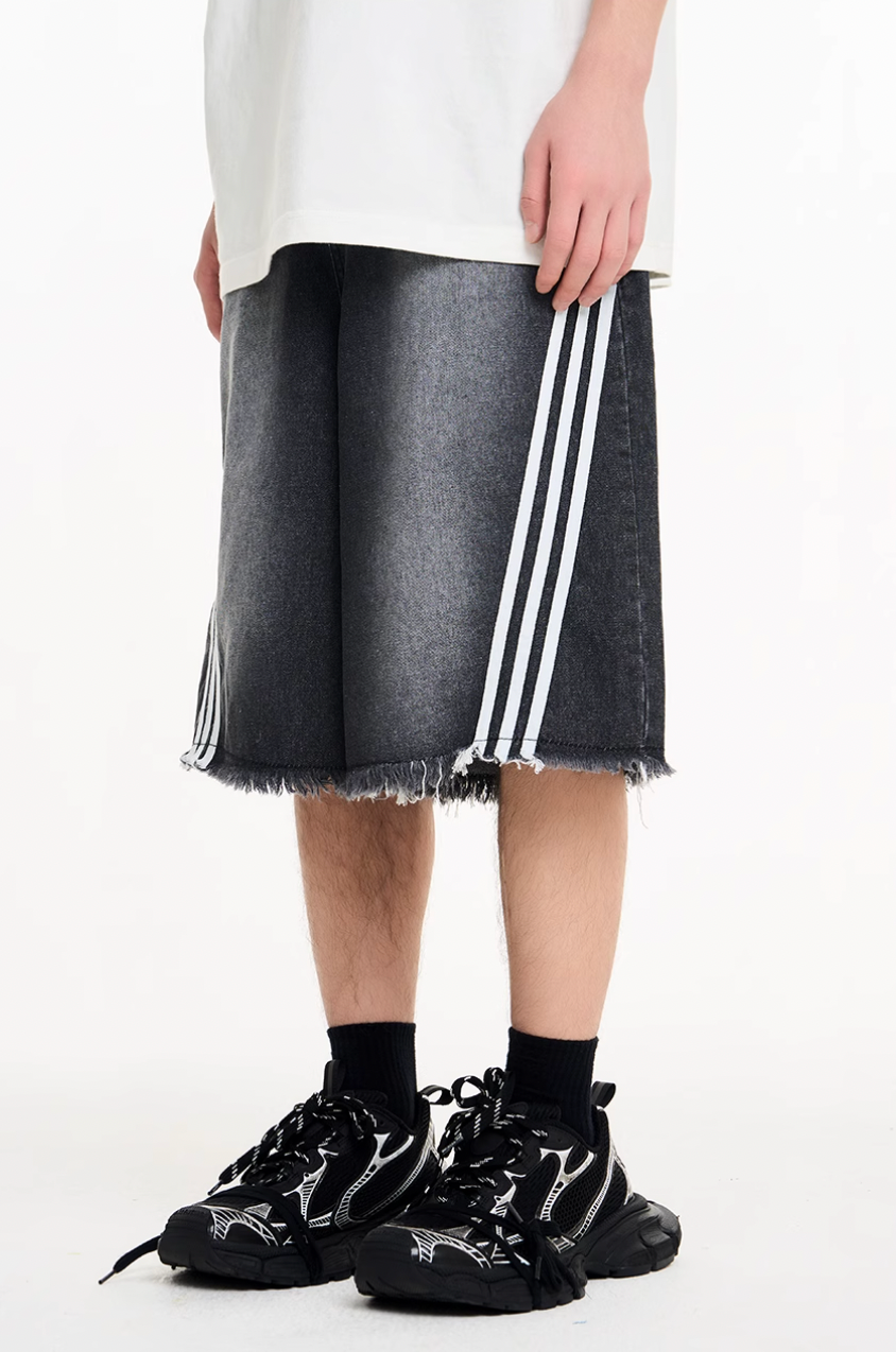 Harsh and Cruel Retro Striped Jorts | Face 3 Face