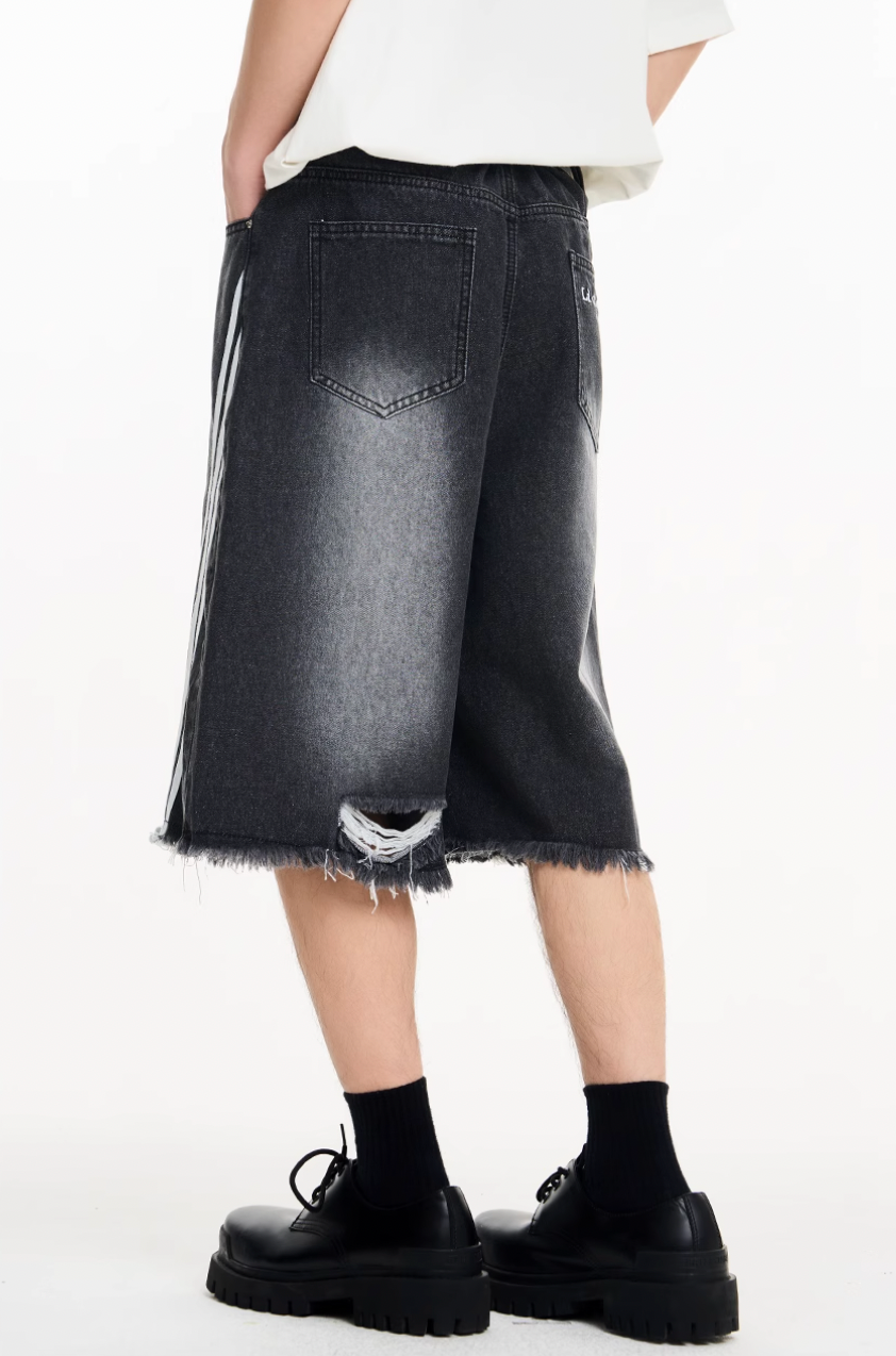 Harsh and Cruel Retro Striped Jorts | Face 3 Face