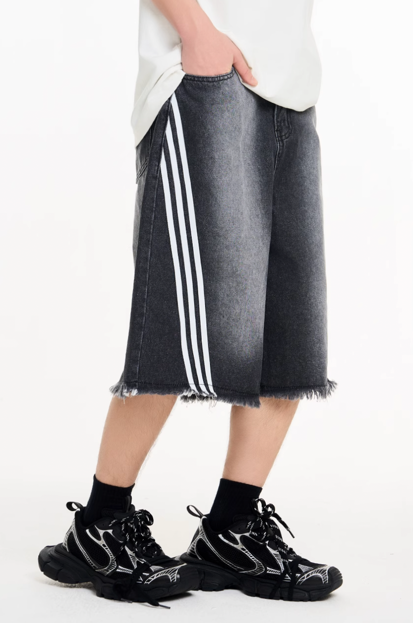 Harsh and Cruel Retro Striped Jorts | Face 3 Face