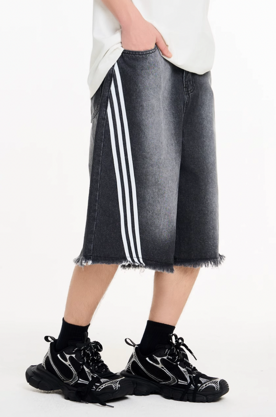 Harsh and Cruel Retro Striped Jorts | Face 3 Face